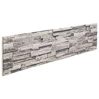 vidaXL Väggpaneler 10 st 100 x 25 cm Ljusgrå EPS Skum