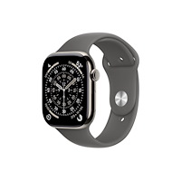 Apple Apple Watch Series 11 (GPS + Cellular) - naturlig titan - smart klocka med sportband - klippgrå - 64 GB