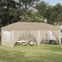 vidaXL Pop-up Partytält 575 x 288 x 245 cm Gräddvit
