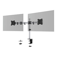 DURABLE Hunke & Jochheim DURABLE SELECT monteringssats - för 2 LCD-bildskärmar - silver