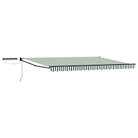 vidaXL Elektrisk Retraktabel Markis Grön, Vit, Antracit 4,5 × 3 m