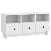 vidaXL TV-skåp Vit högglans 102 x 34,5 x 50 cm Konstruerat trä