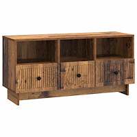 vidaXL TV-skåp med låda Gammalt trä 102 x 34,5 x 50 cm Konstruerat trä