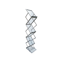 TWINCO Broschyrställ TWIN Light Z-Shape A4 golvmodell 6 fack, silve...