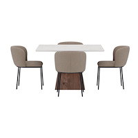 Venture Home Cael Matgrupp med stolarna Edina