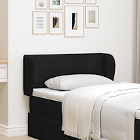vidaXL Sänggavel Öra Svart 40 x 23 x 6 cm Sammet