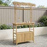 vidaXL Utomhus Barbord Naturfärg 110 x 50 x 209 cm Bambus