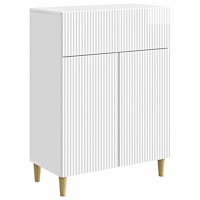 vidaXL Sideboard Vit högglans 66 x 34,5 x 90 cm Konstruerat trä