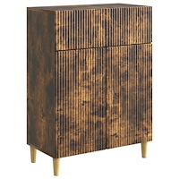 vidaXL Sideboard med låda Rökt ek 66 x 34,5 x 90 cm Konstruerat trä