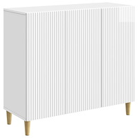 vidaXL Sideboard Vit högglans 89 x 34,5 x 80 cm Konstruerat trä