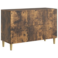 vidaXL Sideboard med låda Rökt ek 89 x 34,5 x 60 cm Konstruerat trä