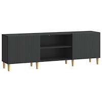 vidaXL TV-skåp Svart 150 x 31 x 50 cm Konstruerat trä