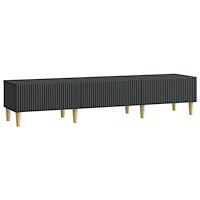 vidaXL TV-skåp med låda Svart 147 x 34,5 x 30 cm Konstruerat trä