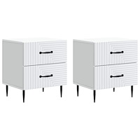 vidaXL Nattduksbord 2 pcs Vit 43 x 34,5 x 47,5 cm Konstruerat trä
