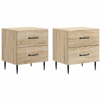vidaXL Nattduksbord med låda 2 pcs Sonoma-ek 43 x 34,5 x 47,5 cm