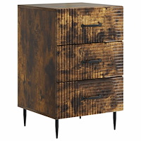 vidaXL Nattduksbord med låda Rökt ek 43 x 41 x 66,5 cm Konstruerat trä