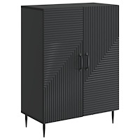 vidaXL Sideboard Svart 66 x 34,5 x 89,5 cm Konstruerat trä