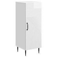 vidaXL Sideboard Vit högglans 33 x 34,5 x 89,5 cm Konstruerat trä