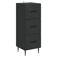 vidaXL Lådans skåp Svart 33 x 34,5 x 89,5 cm Konstruerat trä