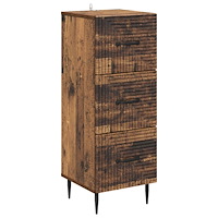 vidaXL Lådans skåp Gammalt trä 33 x 34,5 x 89,5 cm Konstruerat trä