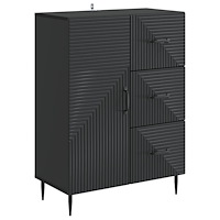 vidaXL Sideboard med låda Svart 66 x 34,5 x 89,5 cm Konstruerat trä