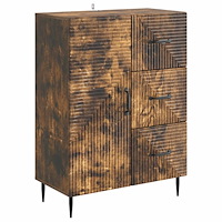 vidaXL Sideboard med låda Rökt ek 66 x 34,5 x 89,5 cm Konstruerat trä