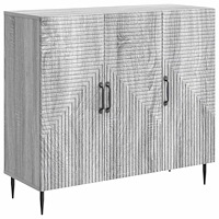 vidaXL Sideboard Grå sonoma-ek 89 x 34,5 x 80 cm Konstruerat trä
