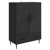 vidaXL Sideboard med låda Svart 66 x 34,5 x 95 cm Konstruerat trä