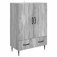 vidaXL Sideboard Grå sonoma-ek 66 x 34,5 x 95 cm Konstruerat trä