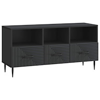 vidaXL TV-skåp med låda Svart 102 x 34,5 x 50 cm Konstruerat trä
