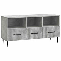 vidaXL TV-skåp med låda Betonggrå 102 x 34,5 x 50 cm Konstruerat trä