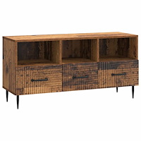 vidaXL TV-skåp med låda Gammalt trä 102 x 34,5 x 50 cm Konstruerat trä