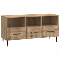 vidaXL TV-skåp med låda Artisan-ek 102 x 34,5 x 50 cm Konstruerat trä