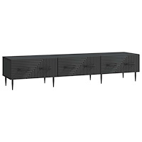 vidaXL TV-skåp med låda Svart 147 x 34,5 x 30 cm Konstruerat trä