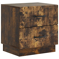 vidaXL Nattduksbord Rökt ek 43 x 34,5 x 44,5 cm Konstruerat trä