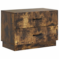 vidaXL Nattduksbord Rökt ek 62 x 34,5 x 44,5 cm Konstruerat trä