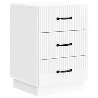 vidaXL Nattduksbord Vit högglans 43 x 41 x 63,5 cm Konstruerat trä