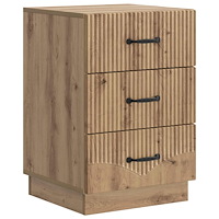 vidaXL Nattduksbord Artisan-ek 43 x 41 x 63,5 cm Konstruerat trä