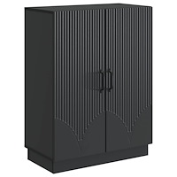 vidaXL Sideboard Svart 66 x 34,5 x 87 cm Konstruerat trä