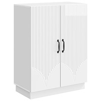 vidaXL Sideboard Vit högglans 66 x 34,5 x 87 cm Konstruerat trä
