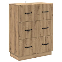 vidaXL Lådans skåp Artisan-ek 66 x 34,5 x 87 cm Konstruerat trä