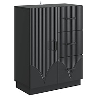 vidaXL Sideboard med låda Svart 66 x 34,5 x 87 cm Konstruerat trä