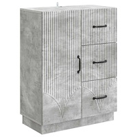 vidaXL Sideboard med låda Betonggrå 66 x 34,5 x 87 cm Konstruerat trä
