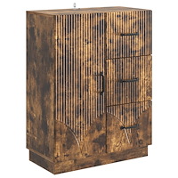 vidaXL Sideboard med låda Rökt ek 66 x 34,5 x 87 cm Konstruerat trä