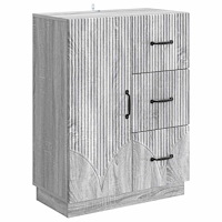vidaXL Sideboard Grå sonoma-ek 66 x 34,5 x 87 cm Konstruerat trä