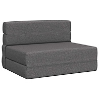 vidaXL Fällsoffa säng Ljusgrå 190 x 70 x 15 cm tyg