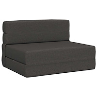 vidaXL Fällsoffa säng Mörkgrå 190 x 100 x 15 cm tyg