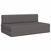 vidaXL Fällsoffa säng Ljusgrå 203 x 152 x 15 cm tyg