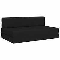 vidaXL Fällsoffa säng Svart 203 x 152 x 15 cm tyg