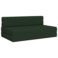 vidaXL Fällsoffa säng Mörkgrön 203 x 152 x 15 cm tyg
